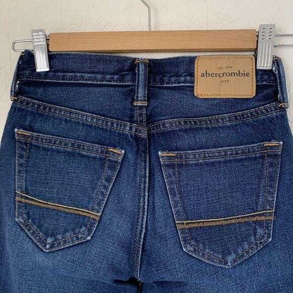 Abercrombie Kids Jeans Boot Cut 10 Dark Wash Blue Denim School Preppy Western - Picture 12 of 12